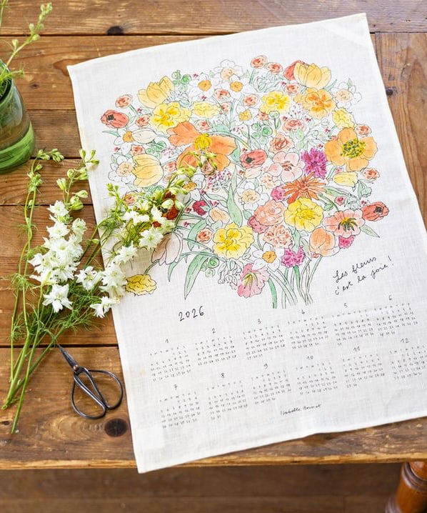 英国製 WORCESTER ボタニカル 祝福の花束 ガトープラター うれしい花束」／リネンカレンダー2026（イザベル ボワノ） | MWL STORE