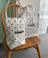TEMBEA／バゲットトートミニ（クリア黒水玉）