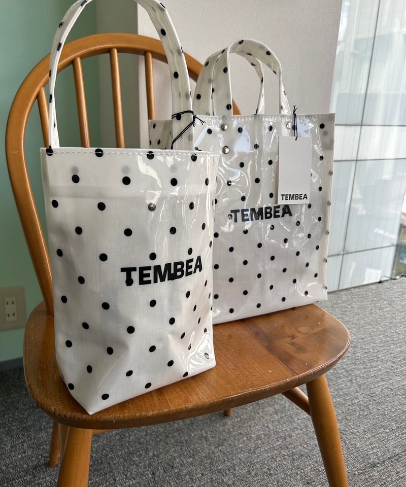 Tembea バゲットバッグ TEMBEA／バゲットトートミニ（クリア黒水玉） | MWL STORE