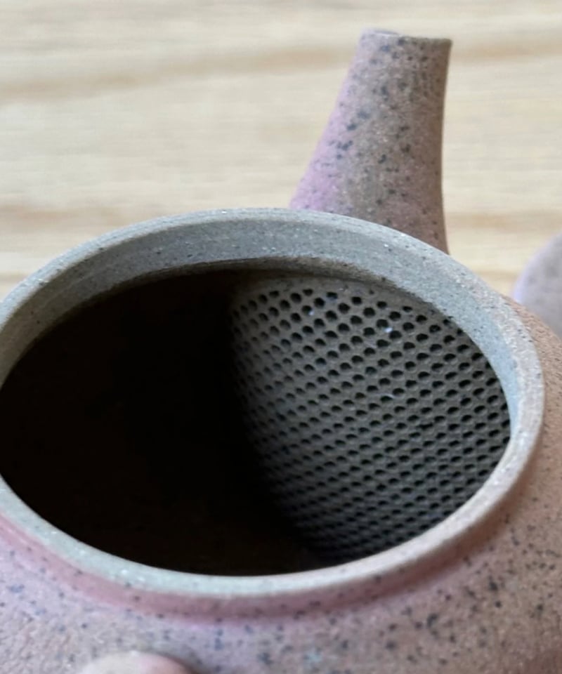 甚秋陶苑／嵐絞り印籠蓋茶壺5角形（桃色） | MWL STORE