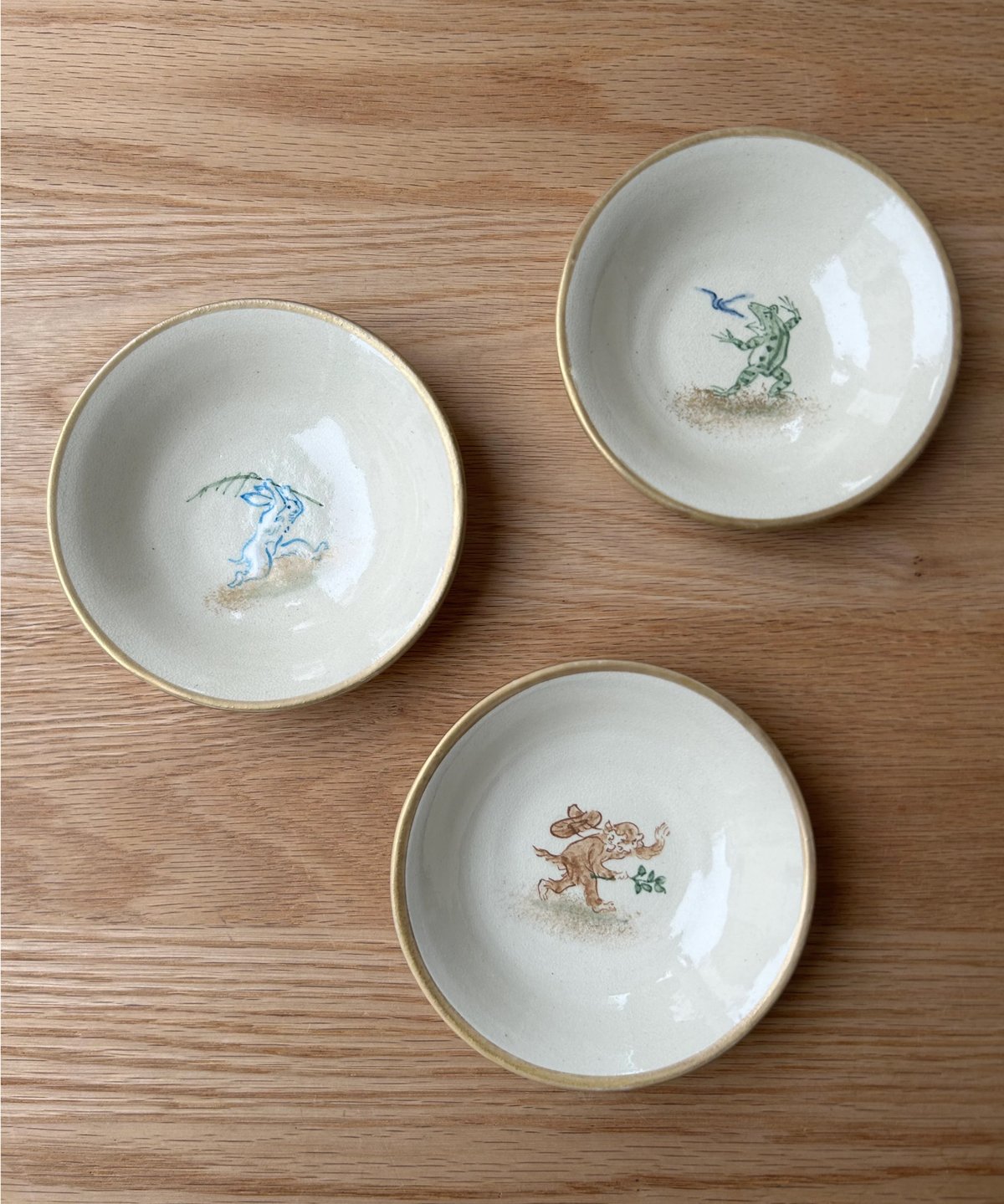 【新品未使用】　国宝　鳥獣人物戯画　小皿　ぐい飲み　高山寺 新品未使用】 国宝 鳥獣人物戯画 小皿 ぐい飲み 高山寺