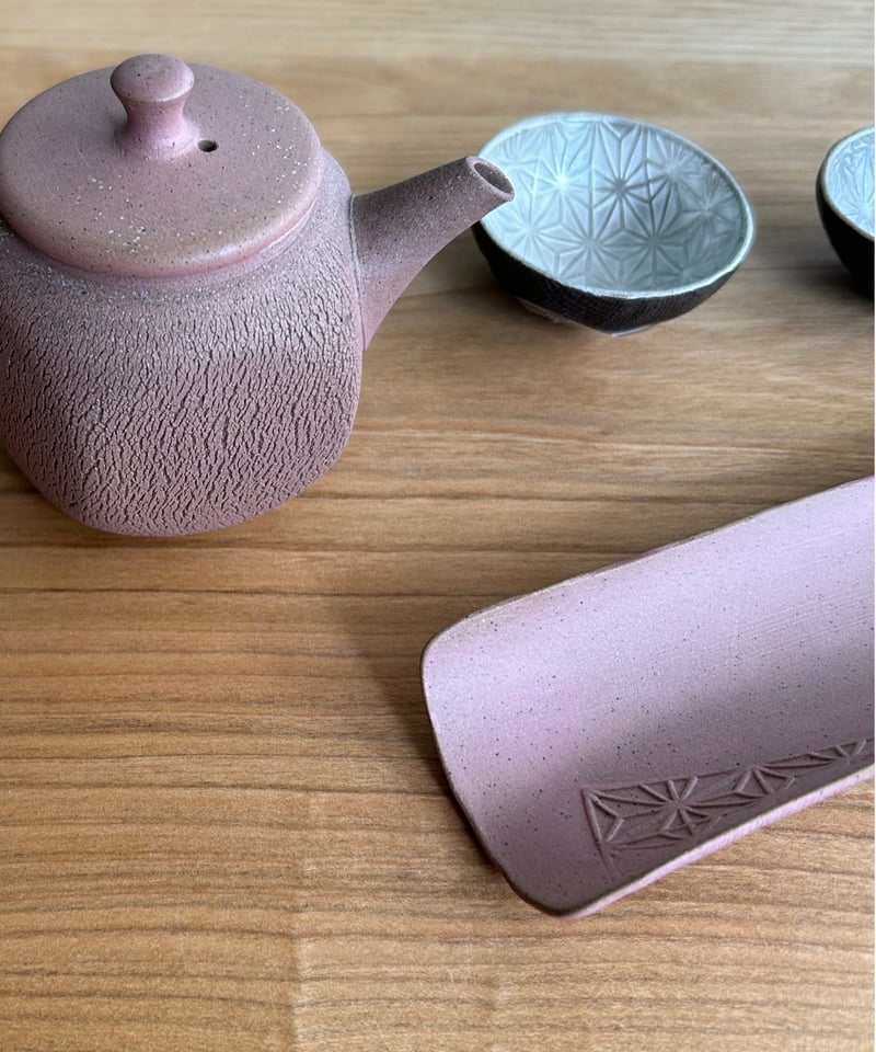 甚秋陶苑／麻乃葉茶則（桃色） | MWL STORE