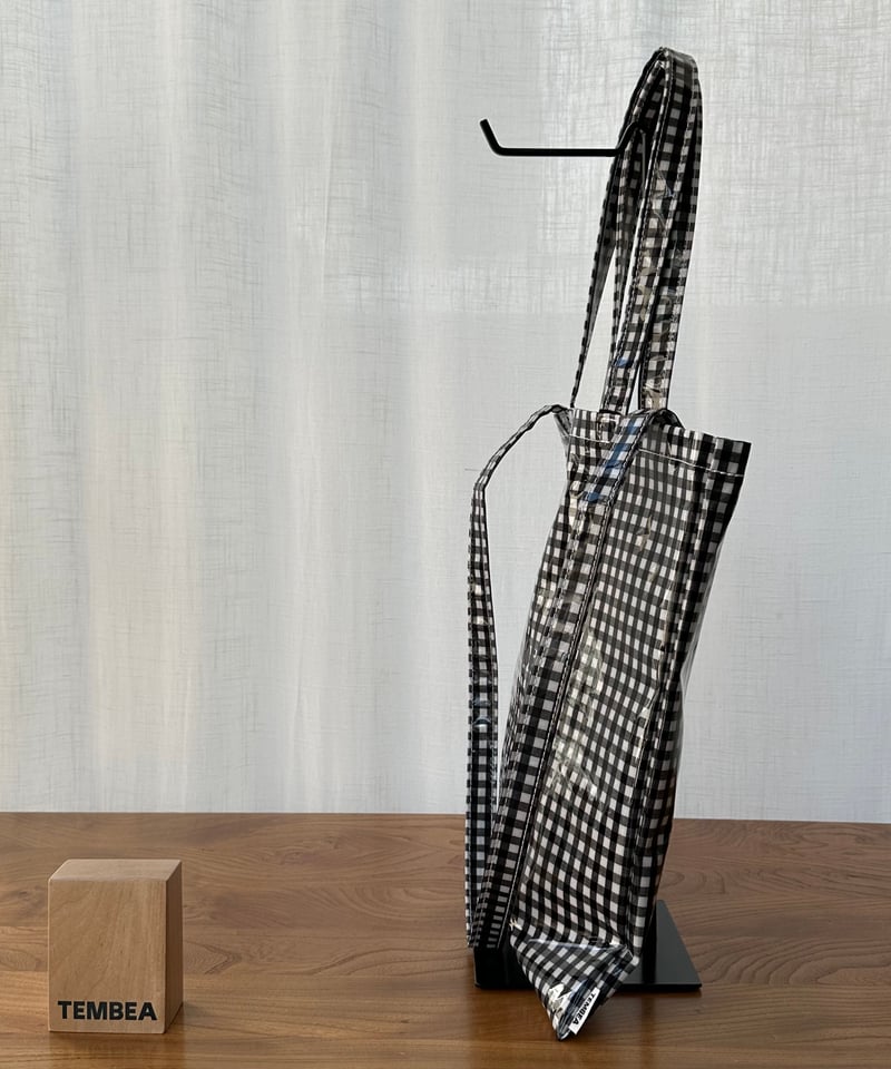 TEMBEA／3 HANDLE TOTE GINGHAM CHECK BLACK | MWL