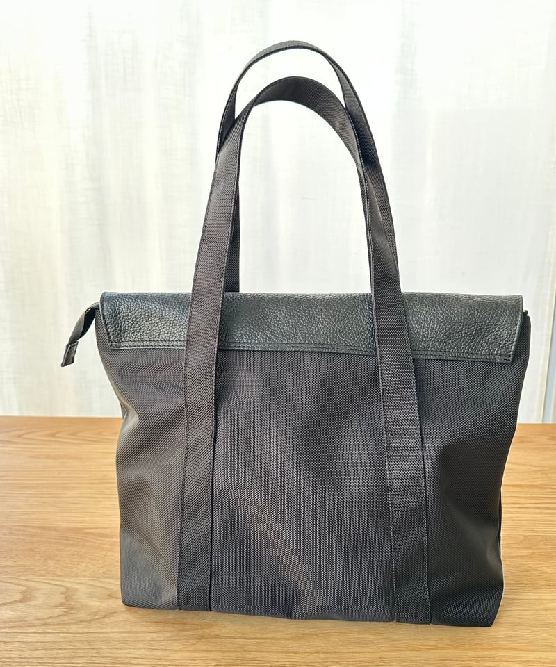 神戸 MARINEDAY / フラップレザー・ナイロン66トートバッグ