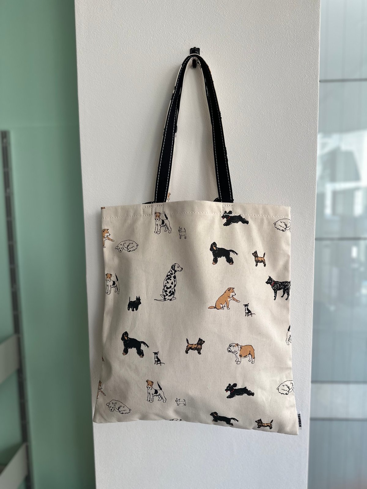 TEMBEA トートバッグ 犬柄 TEMBEA／ 3HANDLE TOTE DOG1/BLACK | MWL STORE