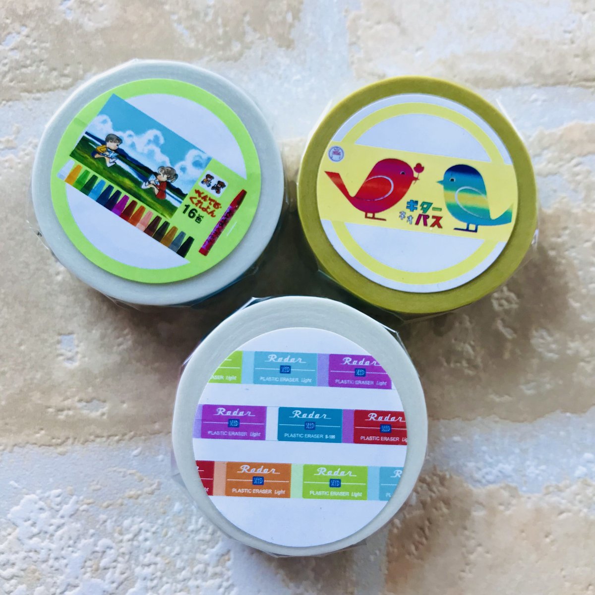 マスキングテープ ぺんてるくれよん柄・Radar柄・ギターネオパス