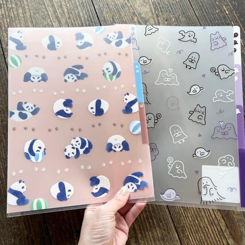 ミドリ】3ポケットクリアフォルダー | クジラ文具店