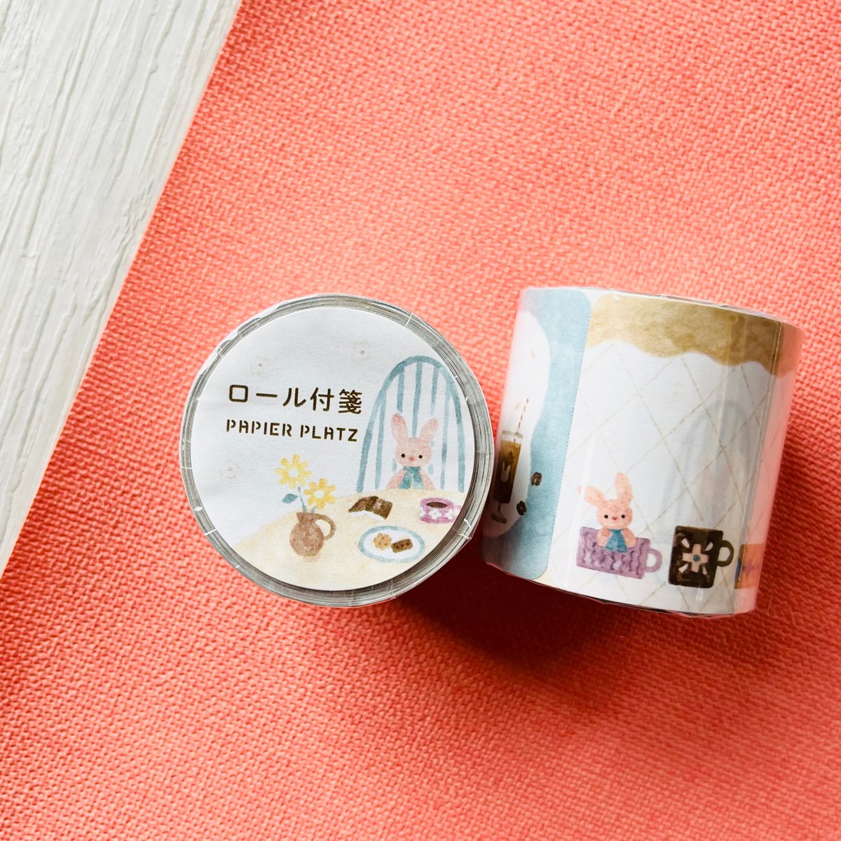 PAPIER PLATZ】なかうちわか ロール付箋 | クジラ文具店