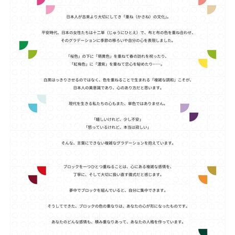 BLOCK COLOR THERAPY【在庫限りで販売終了】