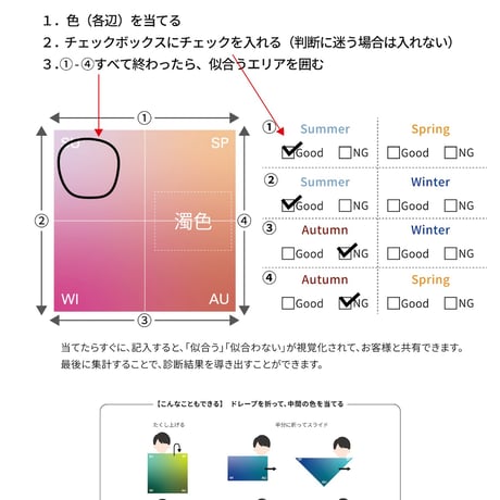 【Free】グラデーションドレープマニュアル・診断分析シート