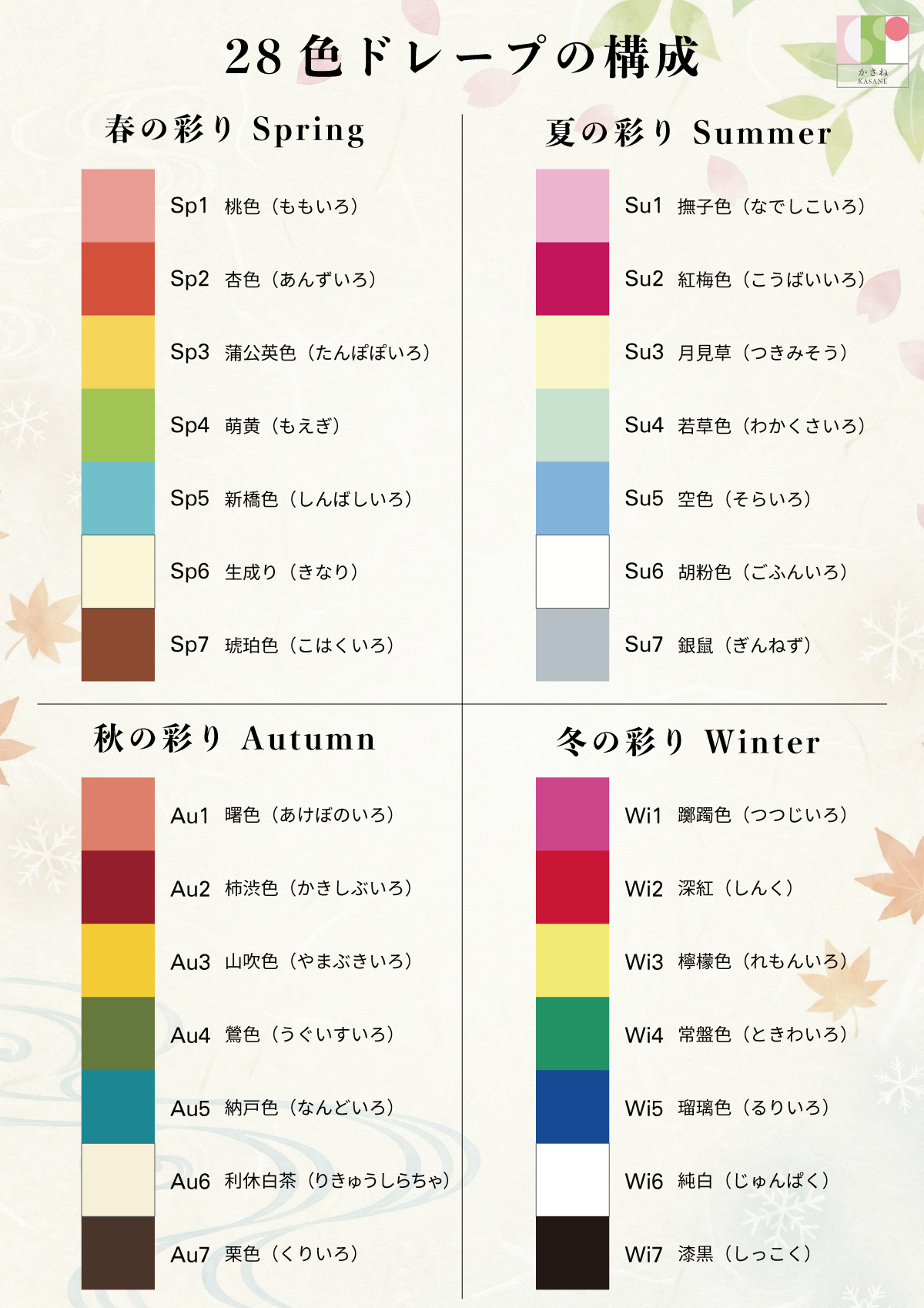 28 Color Drapes（test color）28色ドレープ | AIS Color
