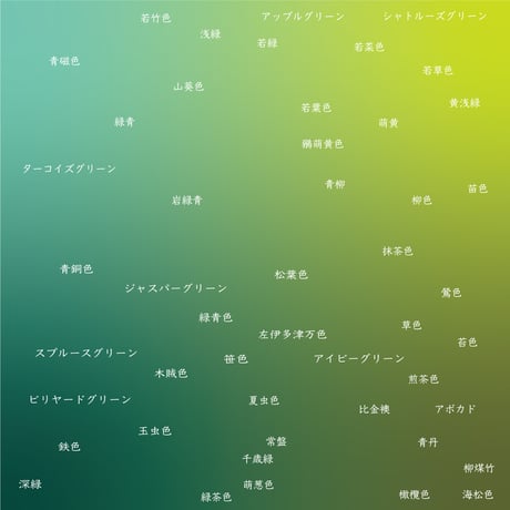 【Free】Gradation Drape color name sample　色名例