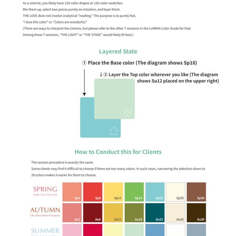 Color Drape & Analysis Manual （日本語&English）カラードレープ&カラー診断マニュアル