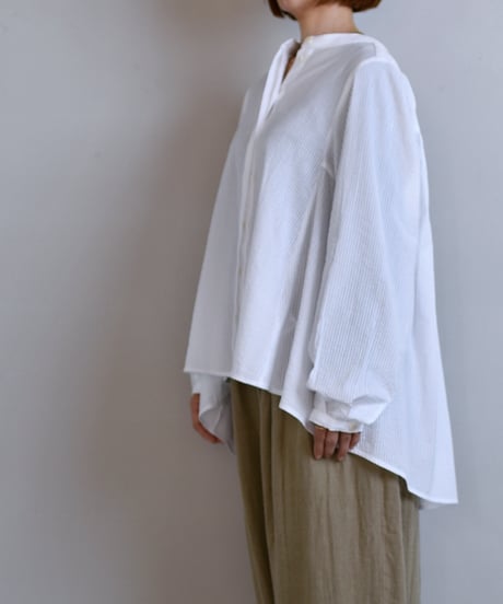 TOAST / Seersucker Cotton Shirt