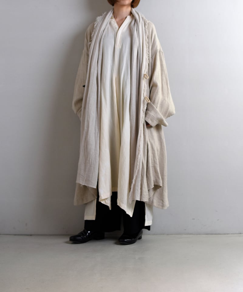 【美品】suzuki takayuki　リネン100%ロング コート　スプリング suzuki takayuki / toggle coat | Taine Online Store