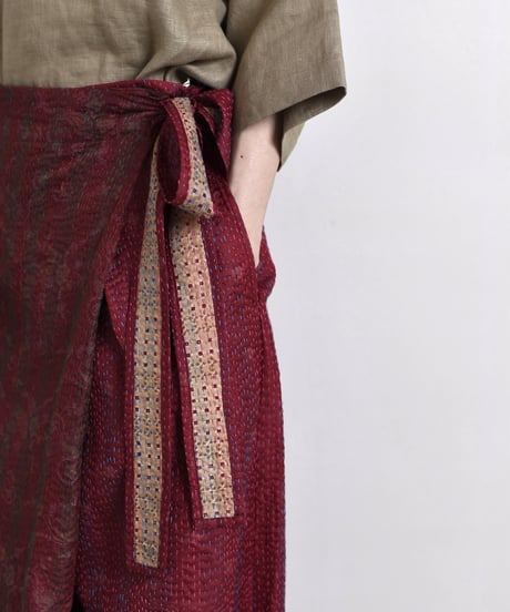 【LIMITED EDITION】 WONDER FULL LIFE / KANTHA WRAP PANTS_4