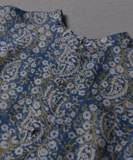 【LIMITED EDITION】 WONDER FULL LIFE /  block print＜PUFF SLEEVE BLOUSE_7＞