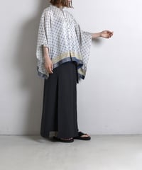 【LIMITED EDITION】 WONDER FULL LIFE /  block print＜DUAL BLOUSE＞