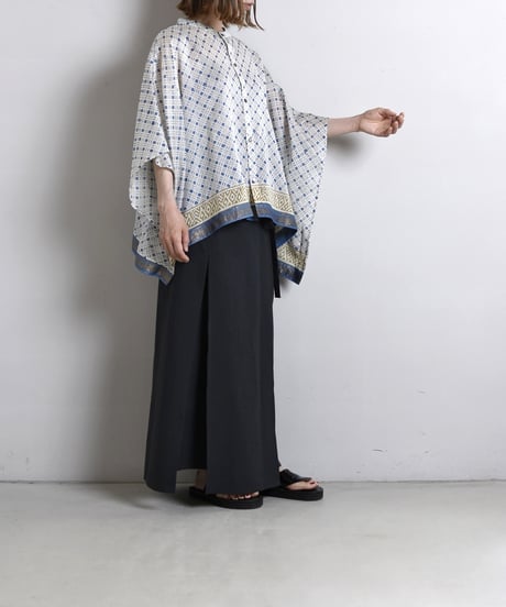 【LIMITED EDITION】 WONDER FULL LIFE /  block print＜DUAL BLOUSE＞