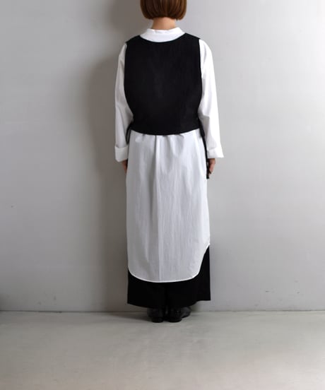 COUNTERPOINT / HAND EMBROIDARY QUILT SHORT GILET - Drawing by Lena Fujimoto -