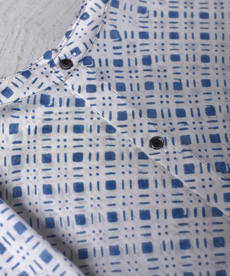 【LIMITED EDITION】 WONDER FULL LIFE /  block print＜DUAL BLOUSE＞