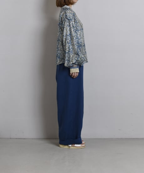 【LIMITED EDITION】 WONDER FULL LIFE /  block print＜PUFF SLEEVE BLOUSE_7＞