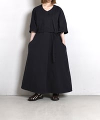 TOAST / Tie Waist Cotton Twill Dress