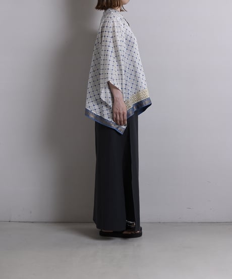 【LIMITED EDITION】 WONDER FULL LIFE /  block print＜DUAL BLOUSE＞