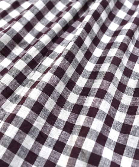 TOAST / Check Linen Cotton Trousers