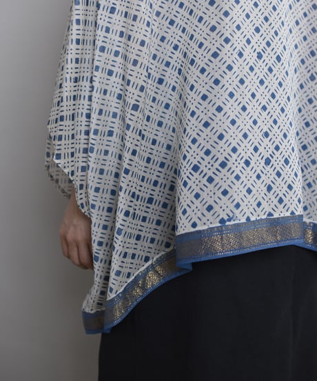 【LIMITED EDITION】 WONDER FULL LIFE /  block print＜DUAL BLOUSE＞