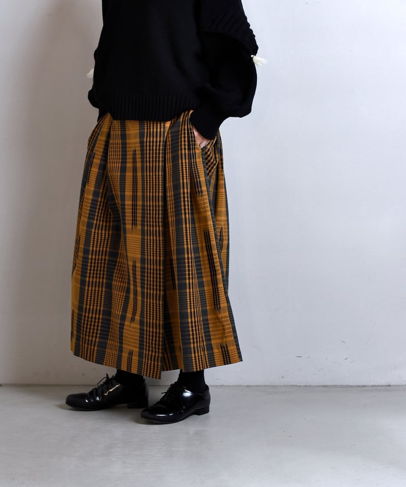TOAST / Space Dyed Check Wrap Skirt | Taine Onl