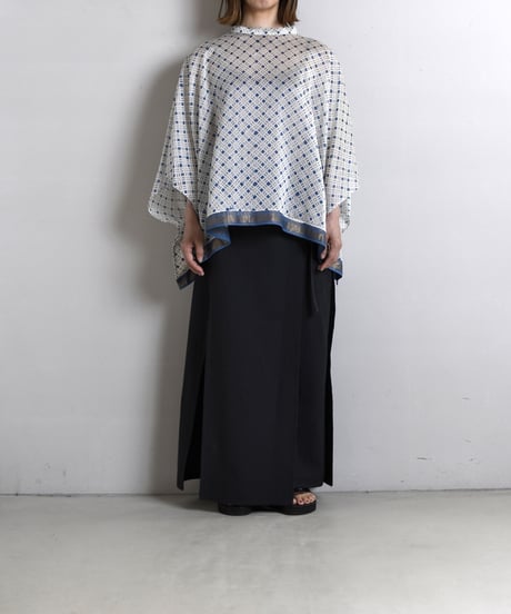 【LIMITED EDITION】 WONDER FULL LIFE /  block print＜DUAL BLOUSE＞
