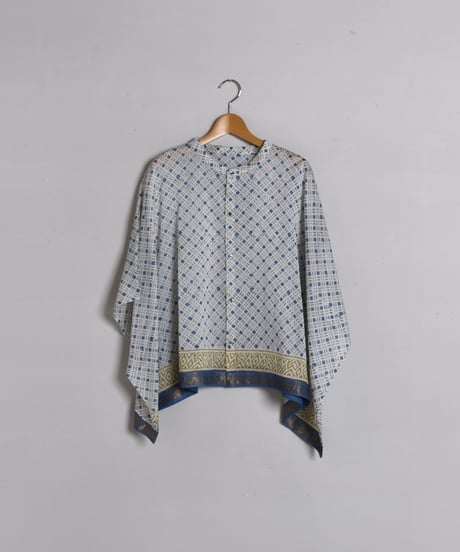 【LIMITED EDITION】 WONDER FULL LIFE /  block print＜DUAL BLOUSE＞