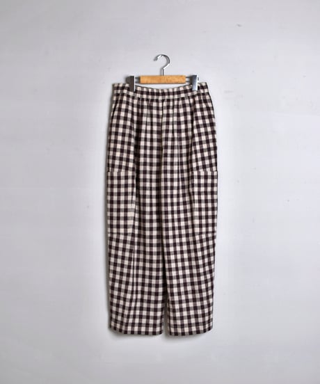 TOAST / Check Linen Cotton Trousers