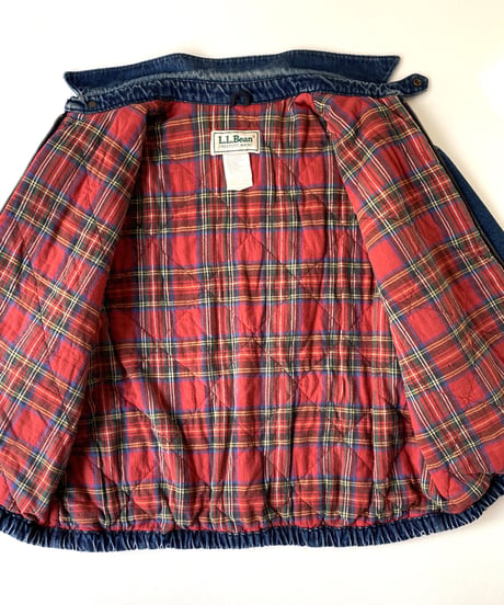 90's L.L.Bean padding denim jacket.