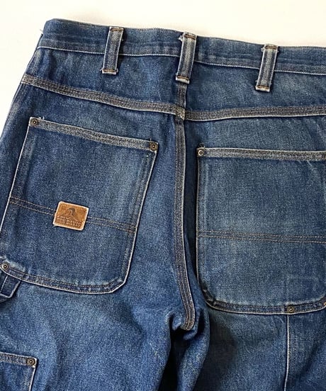 90's BEN DAVIS denim painter pants cut off.