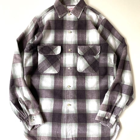 60's BRENT print flannel shirt.
