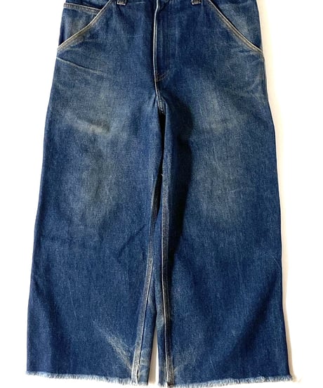 90's BEN DAVIS denim painter pants cut off.