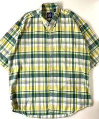 90's GAP big size plaid shirt.
