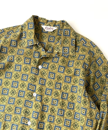 60's Care Free by Ascot open coller box shirt.
