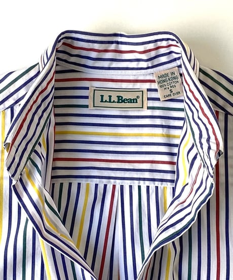 90's L.L.Bean stripe pattern shirt.