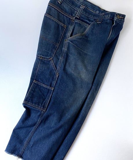 90's BEN DAVIS denim painter pants cut off.