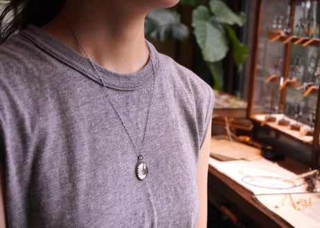 サゲニティッククォーツ　SILVERネックレス