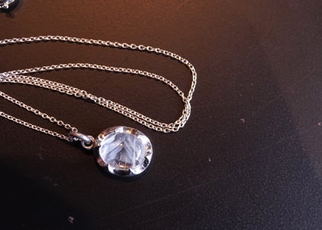 エンジェルラダークォーツ　silverネックレス  スライドタイプ50cm