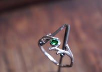 グリーンガーネット　BranchSilverRing