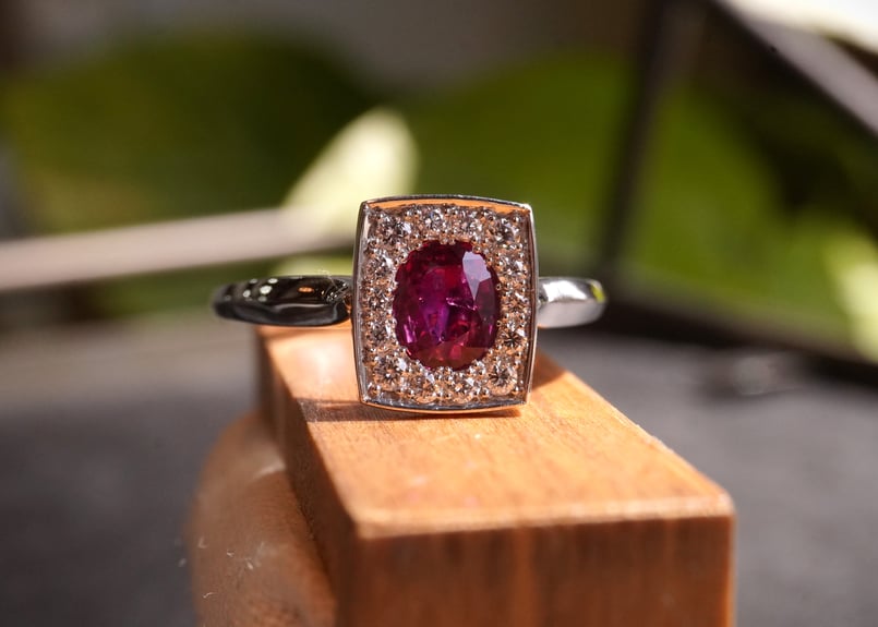 ルビー、ダイヤモンド Ptリング | zuro jewelry