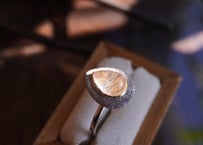 Aube　ルチルクォーツ　ｋ18YG×SILVERリング