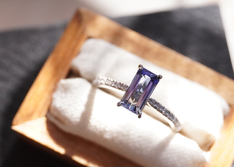 美品♡タンザナイト ダイヤモンドリング タンザナイト、ダイヤモンド Ptリング | zuro jewelry