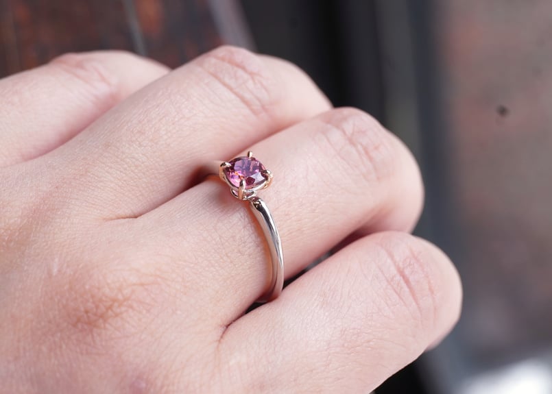 ピンクトルマリン k18PG/プラチナリング | zuro jewelry