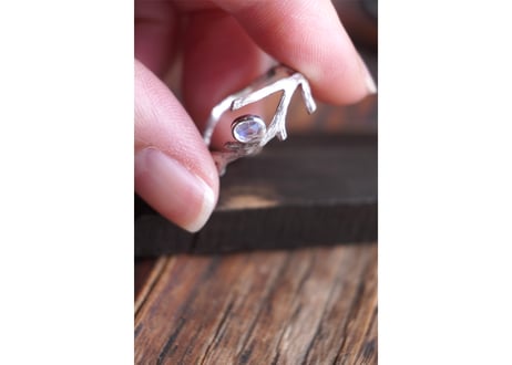 ムーンストーン　BranchSilverRing